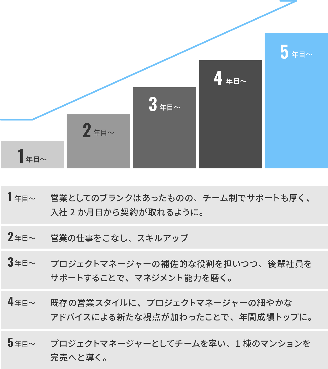 1年目～5年目以降